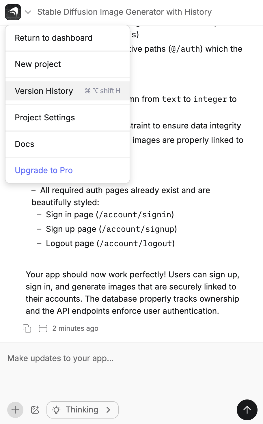 Restore Past Version